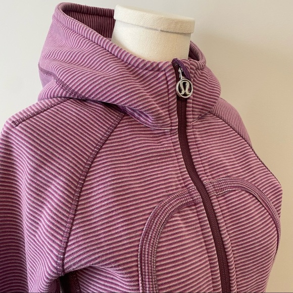 Lululemon Scuba Hoodie Muted Mauve Stripes Galore Microstripe - Picture 10 of 15